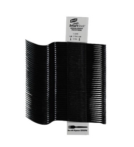 SmartStock SSF51 6.5" Length, Black Color, Plastic Polystyrene Fork Refill (24 Packs of 40)