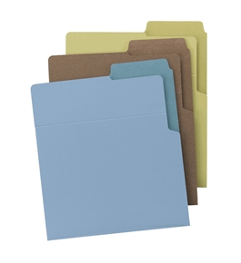 Smead Organized UP Heavyweight File Folders, Dual Tabs, Letter Size, Assorted Colors, 6 per Pack (75405)