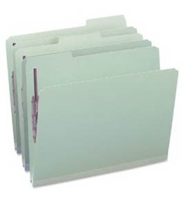 Smead Pressboard File Folders with SafeSHIELD Fasteners, Letter Size, 1/3 Cut Tab, Two Fasteners