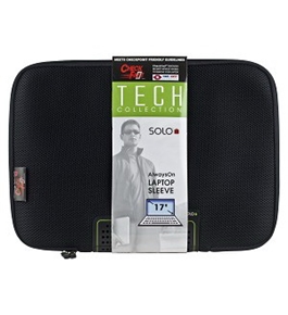 Solo Tech Collection TCB102-4 CheckFast X-Ray Friendly Airmesh Neoprene Notebook Sleeve -17" (Black)