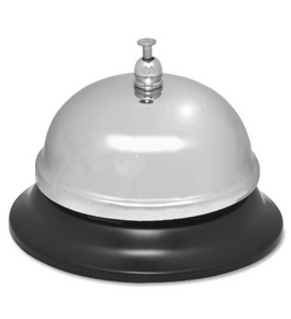 Sparco Products Products - Nickel Plated Call Bell, 2-3/4" High, 3-3/8" Base, Chrome/Black - Sold as 1