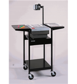 Stand-Up, Adjustable Height, Steel Overhead Projector Table Color: Black