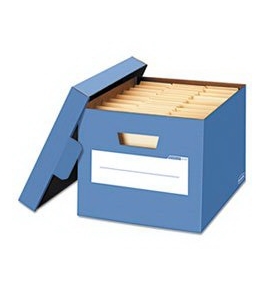 Stor/File Decorative Storage Box Letter/Legal Cornflower Blue 4/Carton