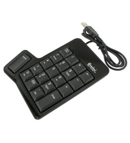 Syba USB Numeric Keypad with 19 Keys + Space Bar for Laptops (Manufacturer Part # CL-USB-NUMSPC)