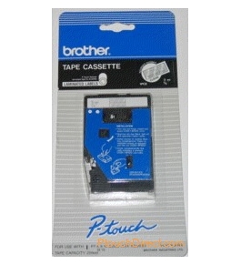 Brother TC14Z1 3/8 Inch White On Clear P-Touch Tape
