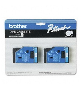 Brother TC22 1/2 Inch Blue on White P-Touch Tape