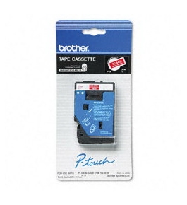 Brother TC54Z1 3/8 Inch White on Red P-Touch Tape