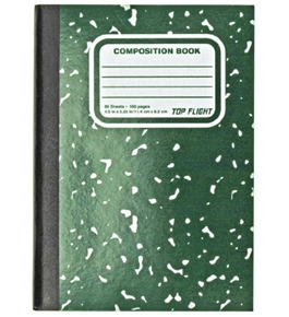 Top Flight Mini-Marble Composition Book, 80 Sheets, Narrow Rule, 4.5 x 3.25 Inches, 1 Book, Cover Color May Vary (41354)