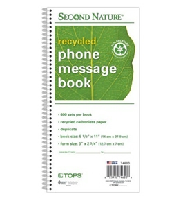 TOPS Message/Phone Call, Carbonless Duplicate, 2.75 x 5 Inches, 400-Set Book (74620)