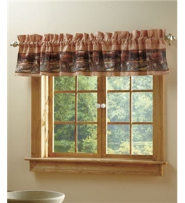 Tranquil Deer Cabin Woods Rustic Decor Tapestry Valance Curtain Brand New