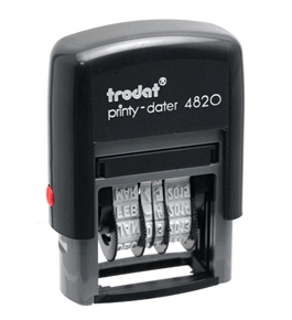 Trodat Economy Self-Inking Date Stamp, Stamp Impression Size: 3/8 x 1-1/4 Inches, Black (E4820)