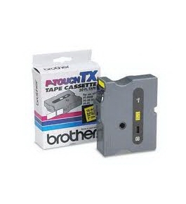 Brother TX1111 1/4 Inch Black on Clear Tape