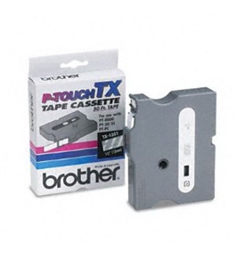 Brother TX1351 White on Clear P-Touch Tape