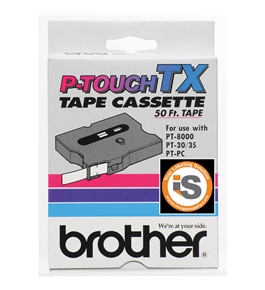 Brother TX1521 Red on Clear P-Touch Tape