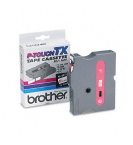 Brother TX2321 Red on White P-Touch Tape