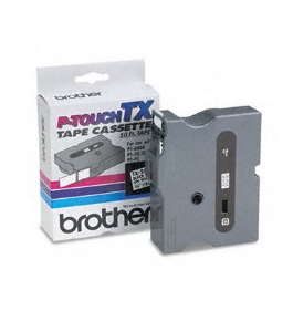 Brother TX2411 Black on White P-Touch Tape