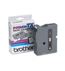 Brother TX2511 Black on White P-Touch Tape