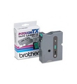Brother TX7511 Black on Green P-Touch Tape