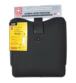 Victorinox CS2 37411 Molded Cross Suspension Vertical Notebook Sleeve - Fits up to 15" (Black)