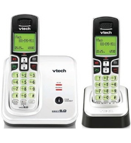VTech CS6219-2 DECT 6.0 Cordless Phone, Silver/Black,  2 Handsets [CD-ROM]