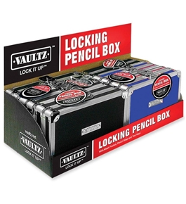 Vaultz Locking VZ01214 Pencil Box Steel - Black, Blue