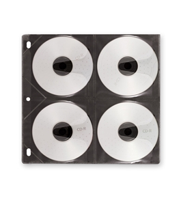 Vaultz Locking VZ01401 25 Pack CD/DVD Pages for Binder - Black