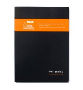 Whitelines Perfect Bound A4 Size Notebook, Lined, Black (WL46 PBBA4L)