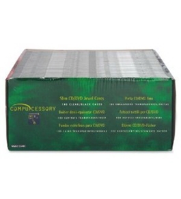 Wholesale CASE of 5 - Compucessory Slim CD/DVD Jewel Cases-Thin CD/DVD Jewel Case, One CD W/Literature