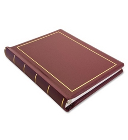 Wilson Jones 0396-11 Looseleaf Minute Book, Red Leather-Like Cover, 125 Pages, 8 1/2 x 11 Inches