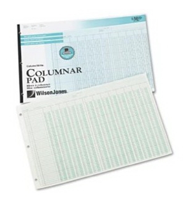 Wilson Jones Accounting Pad/13 8-Unit Columns, 11 x 16.37 Inches, 50-Sheet Pad (G7213A)