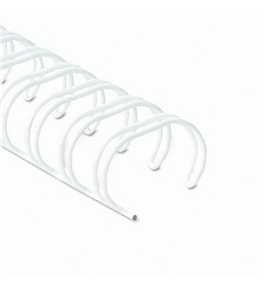 Wire Bindings, 1/4", 21-35 Sheet Cap., White Wire, 25/Pack (FEL52540)