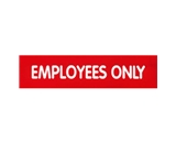 Garvey Engraved Style Plastic Signs 098000 Employees Only - Red