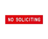 Garvey Engraved Style Plastic Signs 098001 No Solicitors - Red