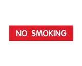 Garvey Engraved Style Plastic Signs 098007 No Smoking - Red