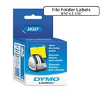 1-Up File Folder Labels for Label Printers, 3-7/16 x 9/16, White, 260 per Box