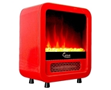 Room Space Heater Mini Portable 1500W Electric Fireplace LED Flame Media