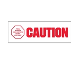 2- x 110 yds. - -Caution - If Seal Is Broke- (18 Pack) Pre-Printed Carton Sealing Tape (18 Per Case)