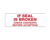 2- x 110 yds. - -If Seal Is Broken...- (18 Pack) Tape Logic™ Pre-Printed Carton Sealing Tape (18 Per Case)