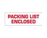 2- x 110 yds. - -Packing List Enclosed- (6 Pack) Pre-Printed Carton Sealing Tape (6 Per Case)