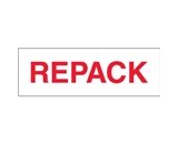 2- x 110 yds. - -Repack- (6 Pack) Pre-Printed Carton Sealing Tape (6 Per Case)