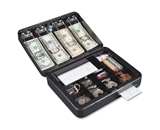 Hercules Cash Box, Keylock, Coin and Cash, 11 7/8quot; x 9 1/2quot; x 3 3/4quot;, Silver