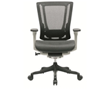Nefil 4000MEBLK Office Chair in Black Mesh and Grey Frame