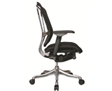 Nefil 4200FBLK Office Chair in Black Fabric and Aluminum Frame