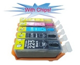 5 Pack US Patent Canon PGI-225 BK CLI-226 BK C M Y compatible ink cartridges (With CHIPS Now!) for Canon PIXMA iX6520,iP4820, MG5120, MG5220, MG8120, MG6120 printers