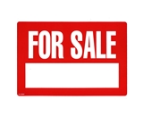 Garvey Printed Plastic Sign 098009 For Sale/Lettering Red and White