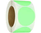 Aviditi DL614J Circle Inventory Color Coded Label, 3-- Diameter, Fluorescent Green - Roll of 500