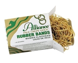Alliance Pale Crepe Gold Size #12 (1 3/4 x 1/16 Inches) Premium Rubber Band, - 20125