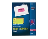 Avery High Visibility 2 x 4 Inch Labels, Assorted Fluorescent Colors 150 Pack - 5978