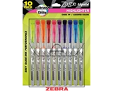 Zebra Zazzle Liquid Highlighter, Assorted Colors, 10 Pack  - 71111