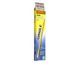 Dixon Ticonderoga Oriole Pre-Sharpened Black Core Pencils, #2, Yellow, Box of 12  - 12886